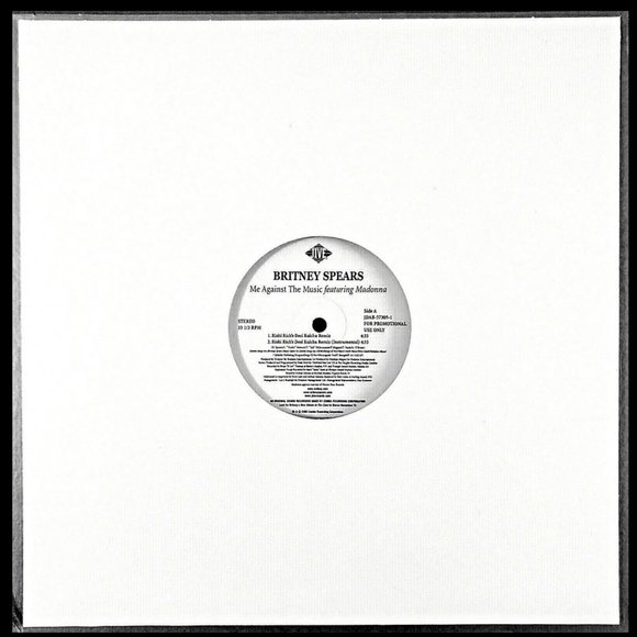 BRITNEY SPEARS & MADONNA ME AGAINST THE MUSIC Mixes 12" PROMO RECORD USA 2003 - Picture 2 of 6